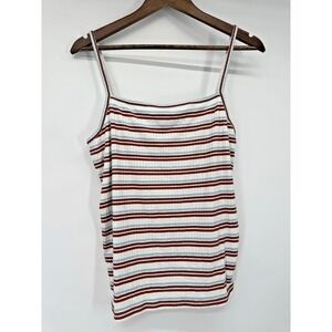 MADEWELL Multicolored Striped Tank top NWT XL Boho festival hippie indie stretch